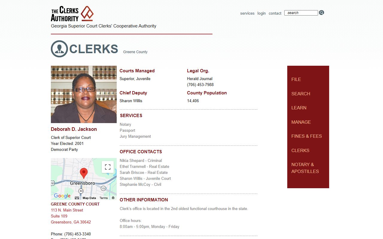 GSCCCA Greene County Clerk of Superior Court records profile