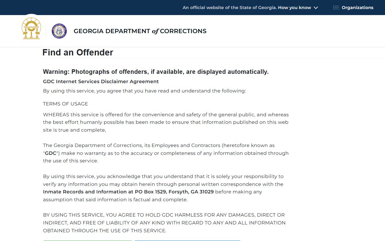 Greene County arrest records Georgia DOC offender query