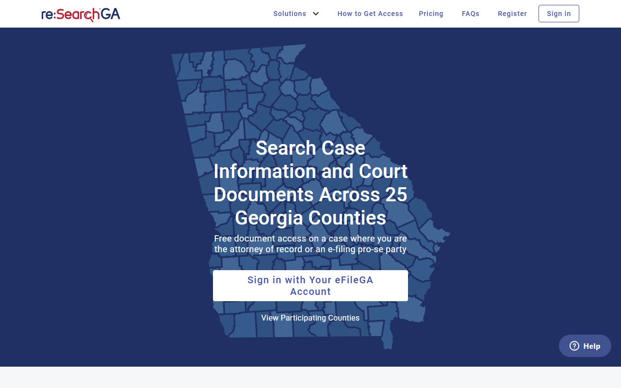Greene County court records re:SearchGA portal