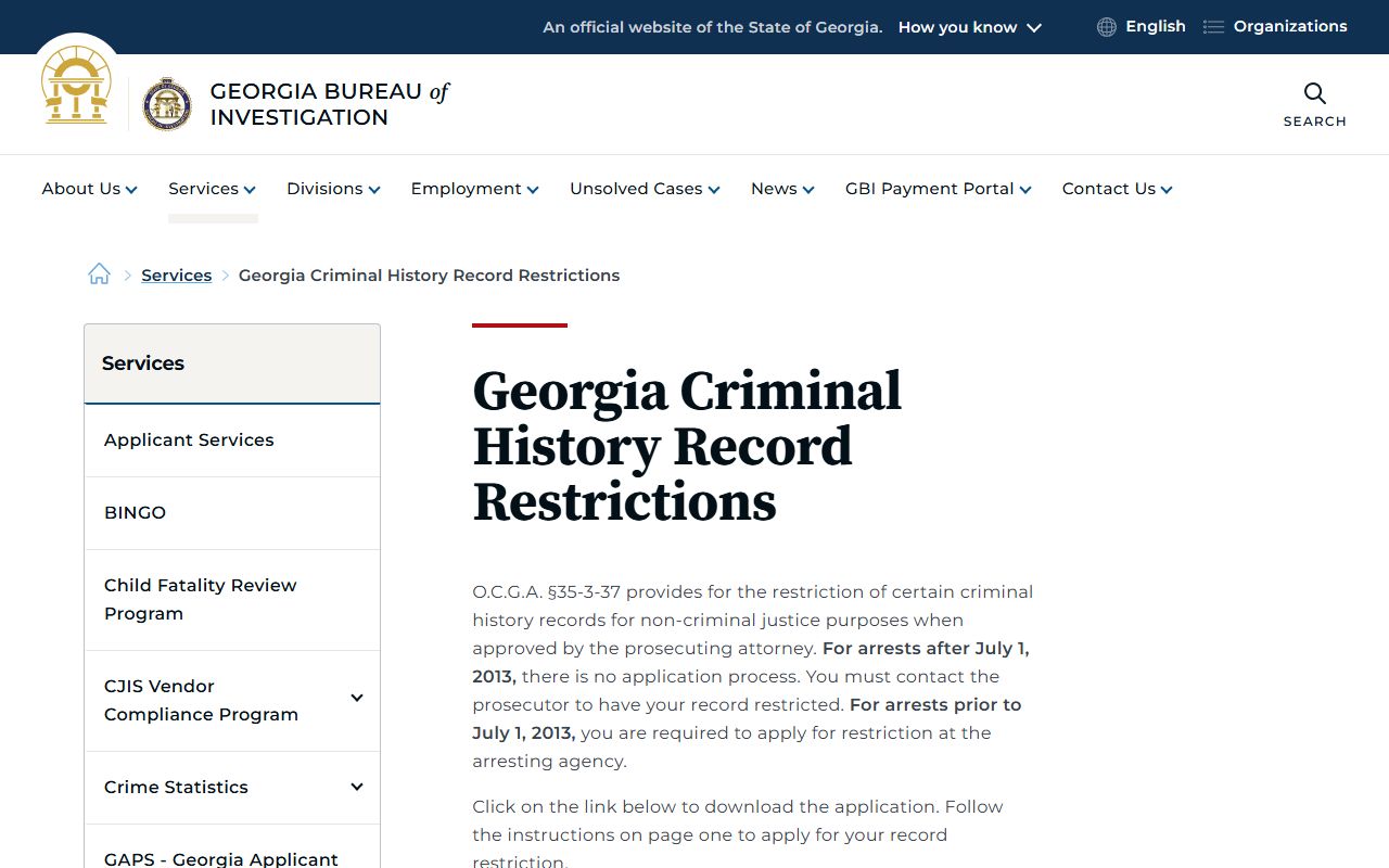 Greene County criminal court records GBI record restrictions