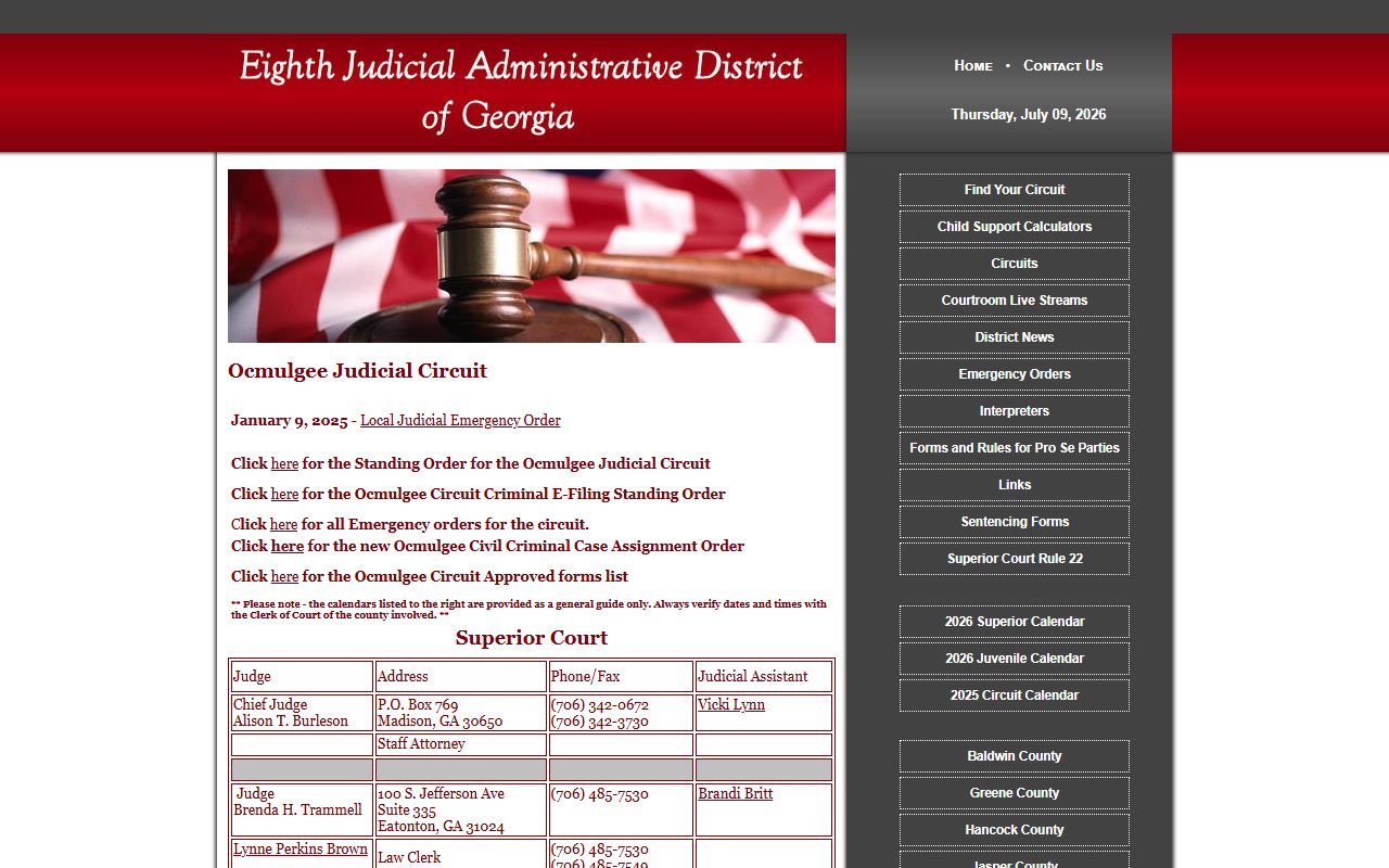 Greene County Superior Court Ocmulgee Judicial Circuit records