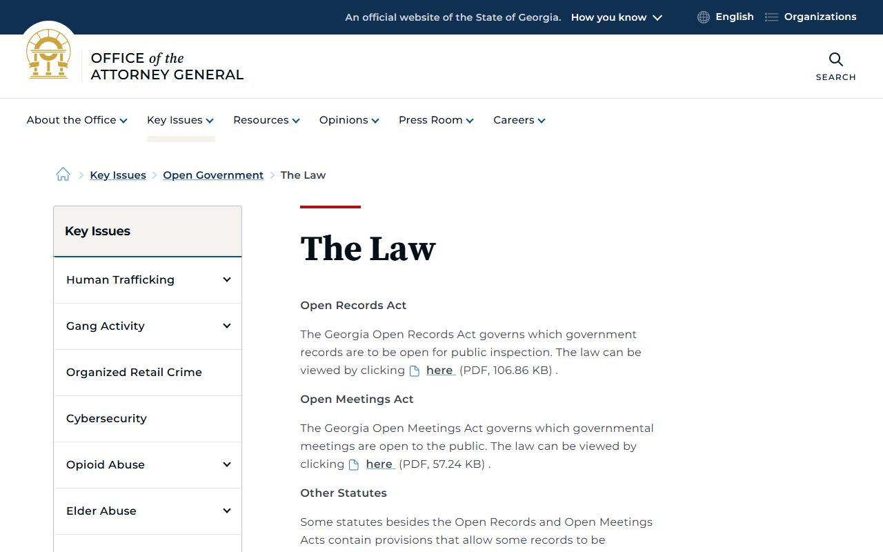 Greene County court records Georgia open government law