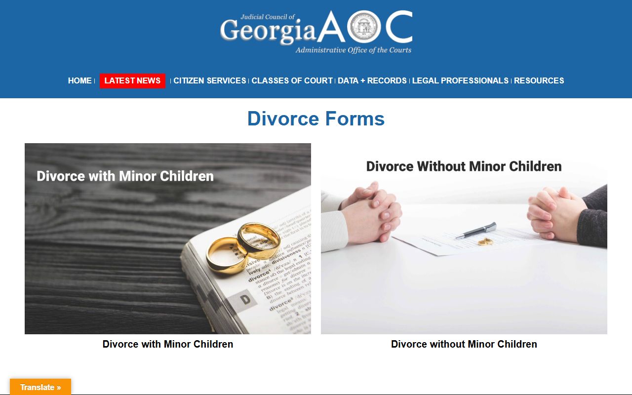Georgia court forms related to Greene County probate records