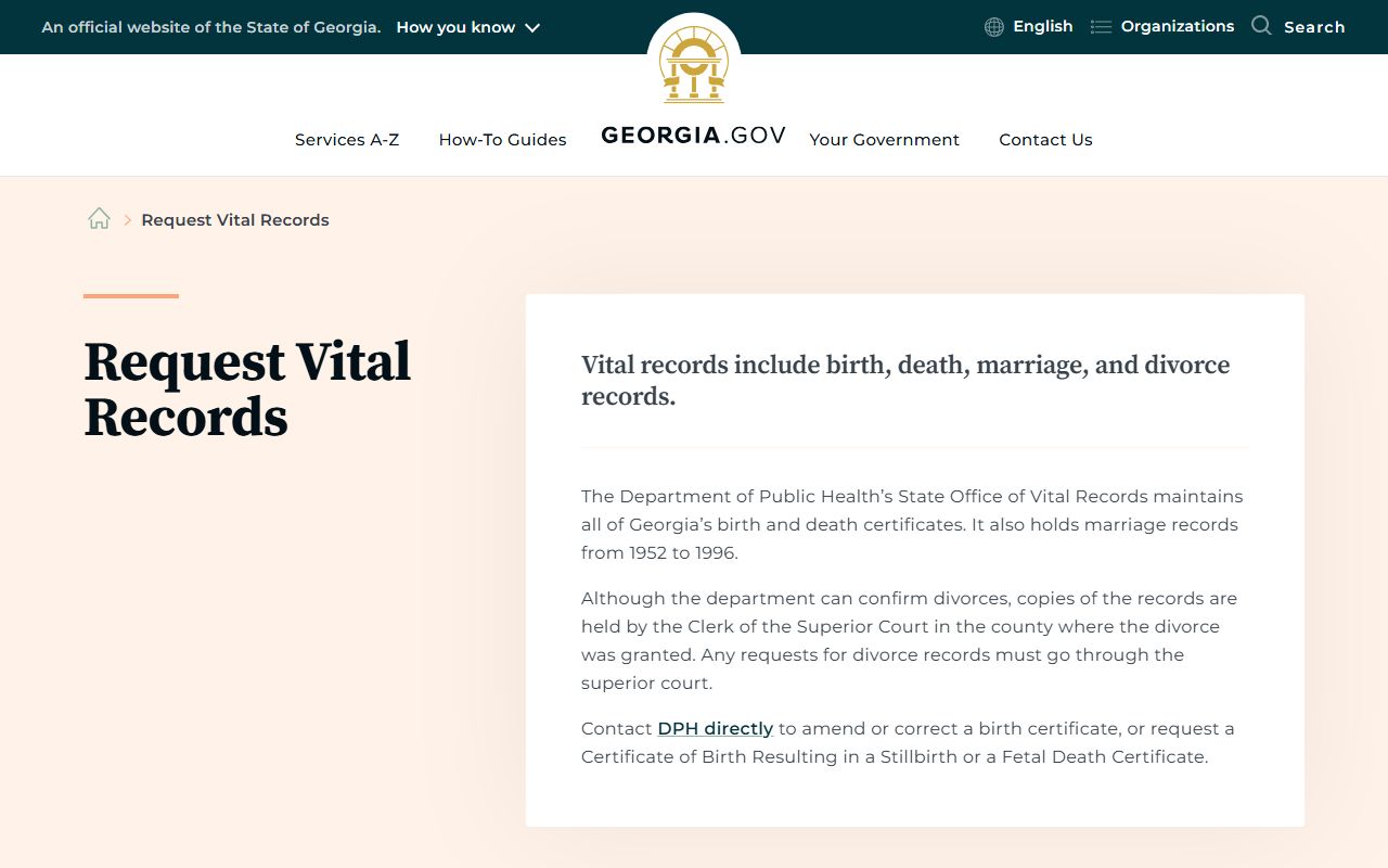 Georgia vital records for Greene County probate records